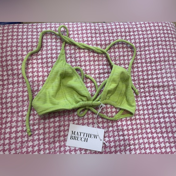 MATHEW BRUCH Other - Mathew Bruch  Lime Green Bikini Top